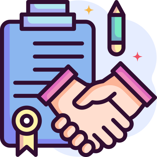 Commitment agreement illustration representing financial discipline and structured action.